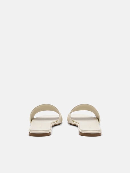 Leather Sandals, Chalk