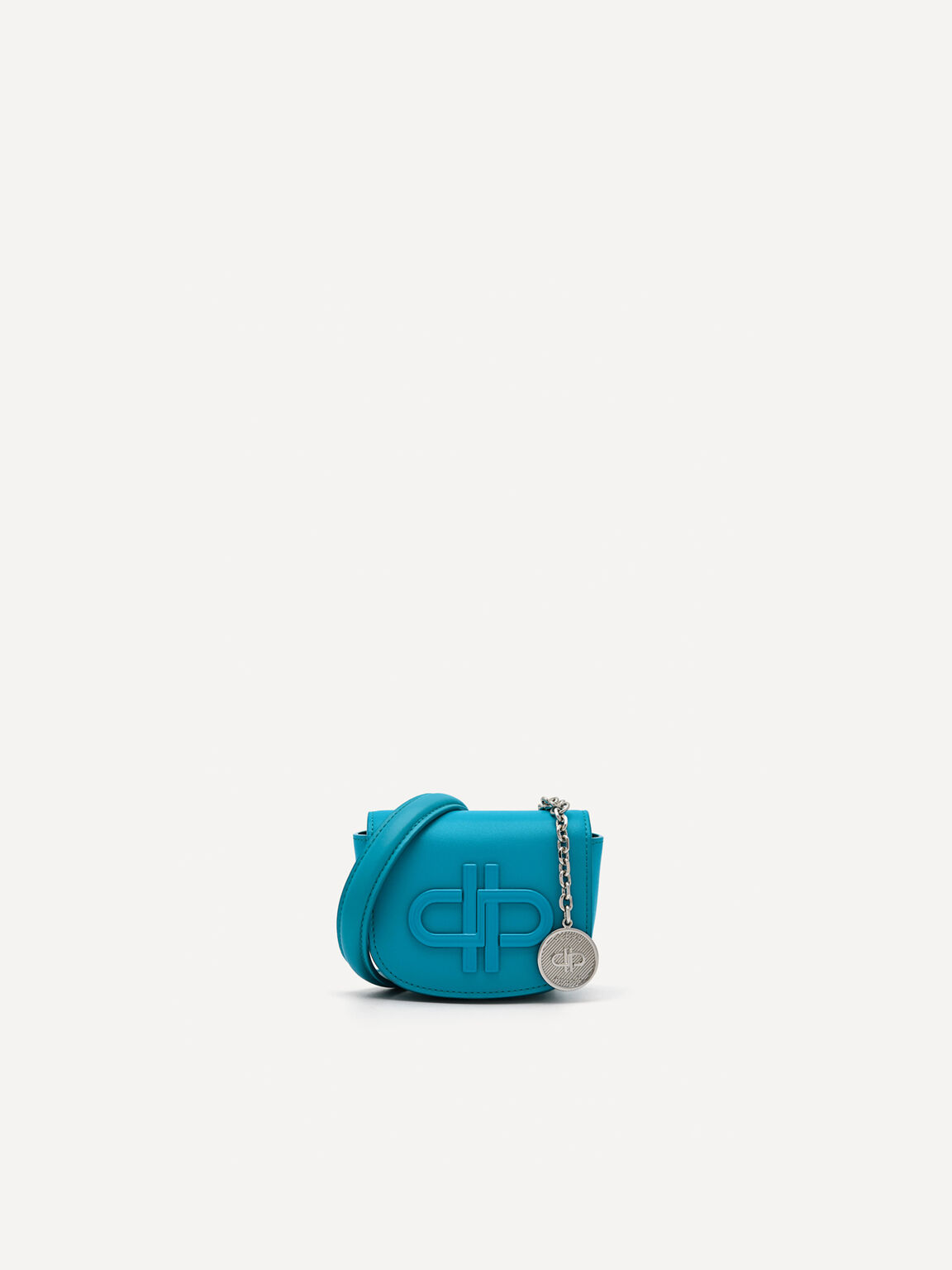 PEDRO Icon Leather Micro Sling Pouch, Cyan