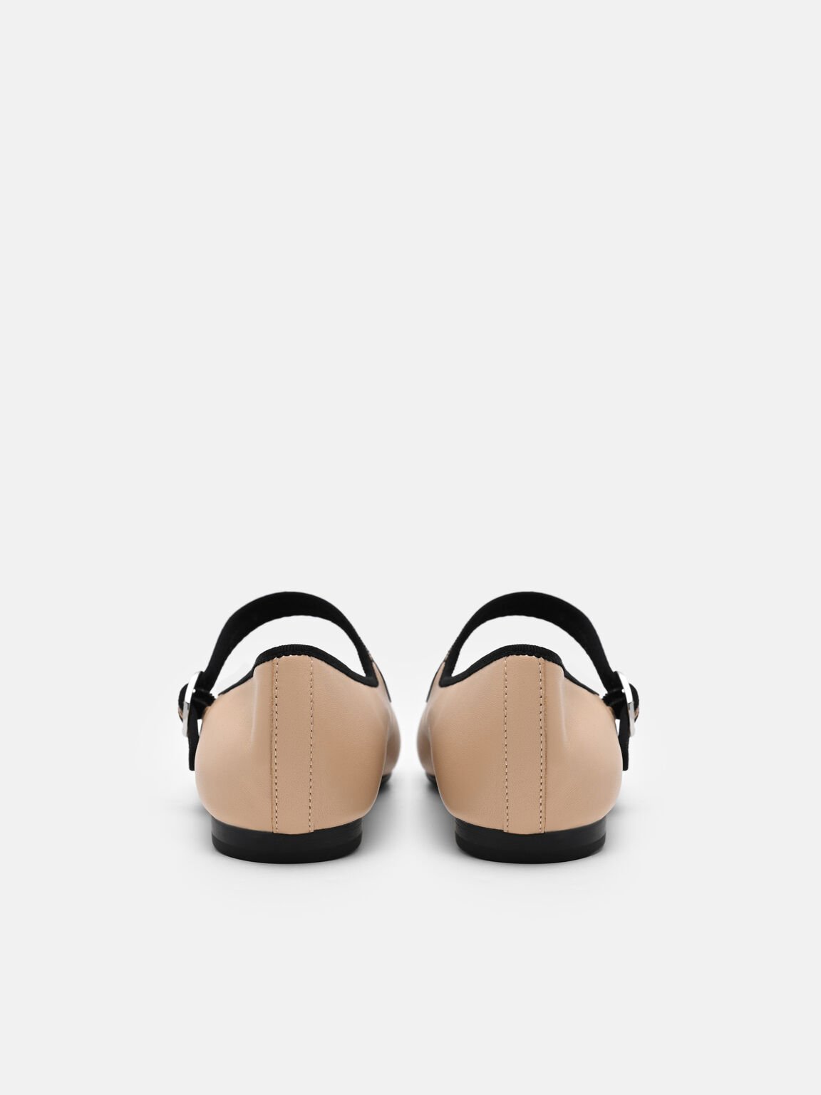 Alina Leather Ballerina Flats, Nude