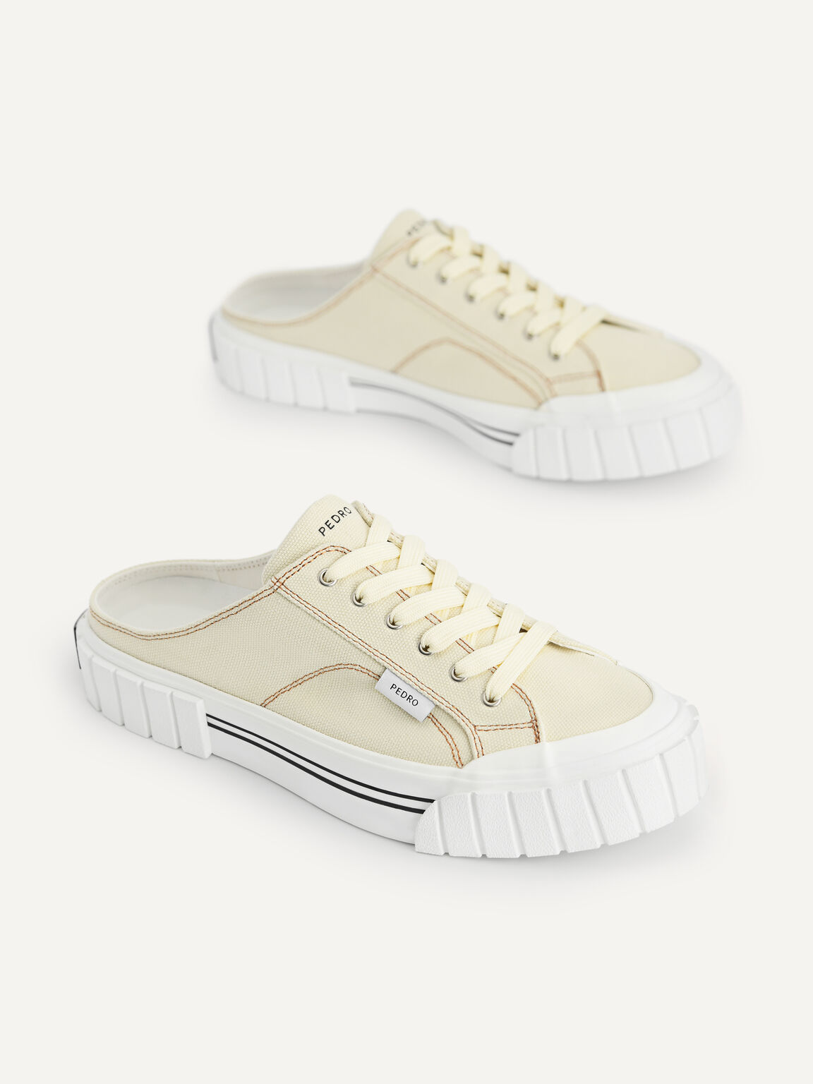 Canvas Slip-On Sneakers, Beige