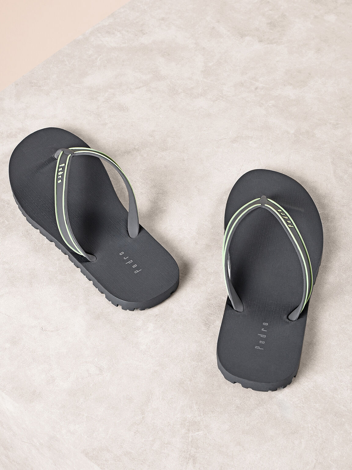 Casual Thong Sandals, Dark Grey