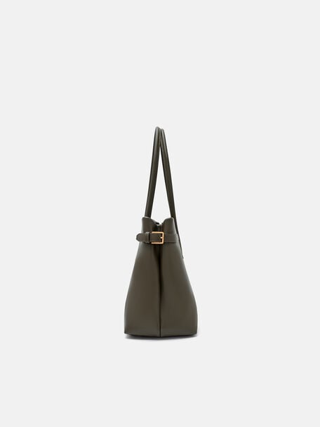 Laurel Leather Handbag, Dark Olive