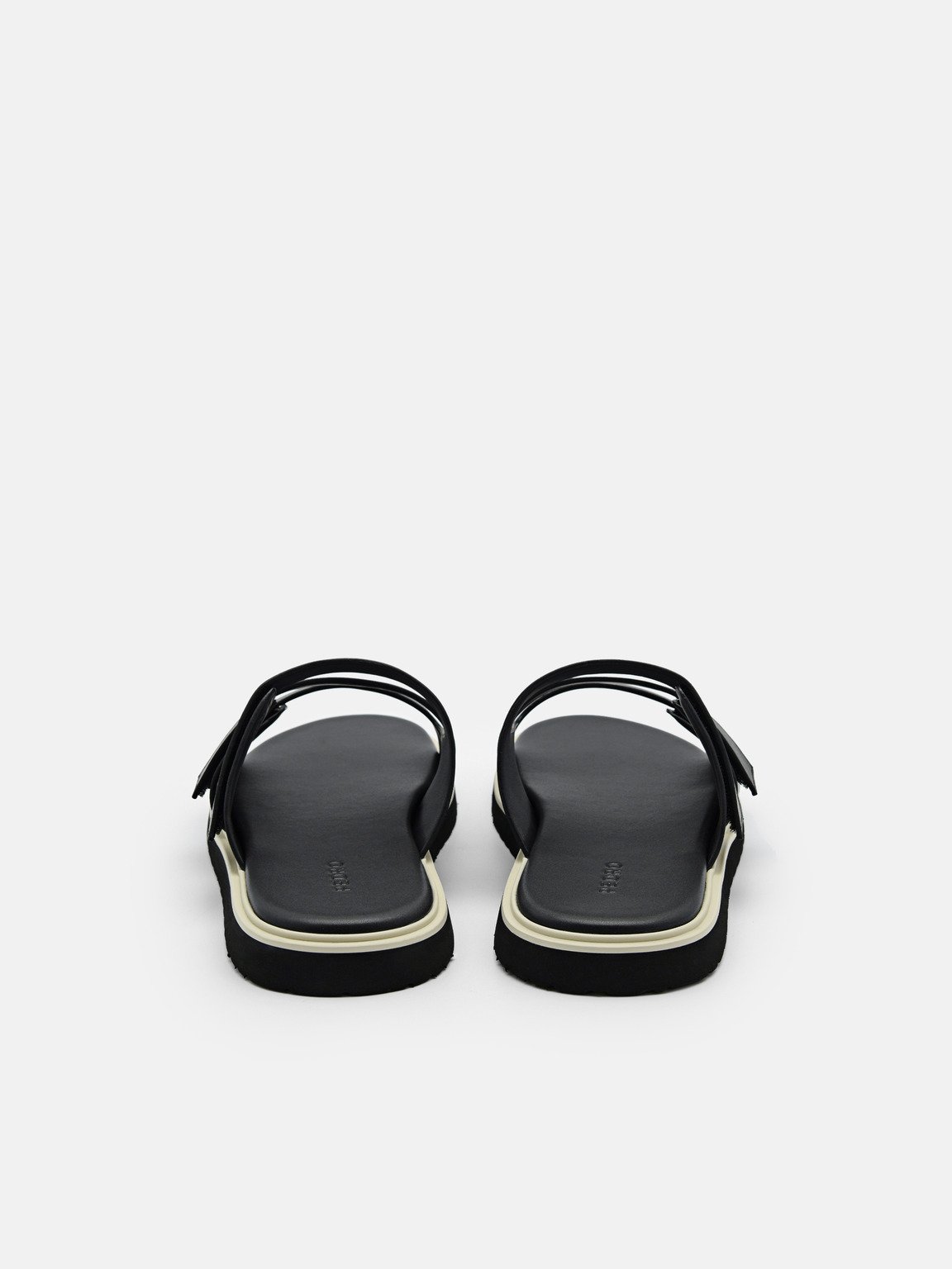 Velcro Slide Sandals, Black