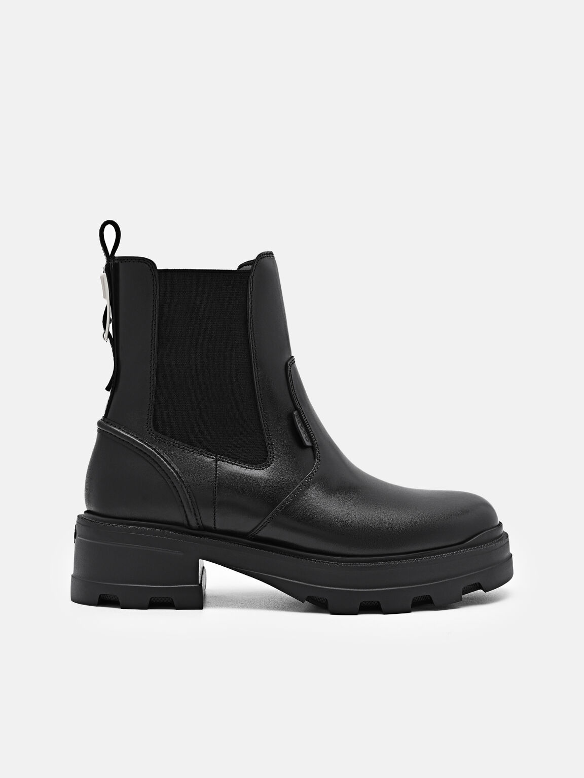 Leather Chelsea Boots, Black