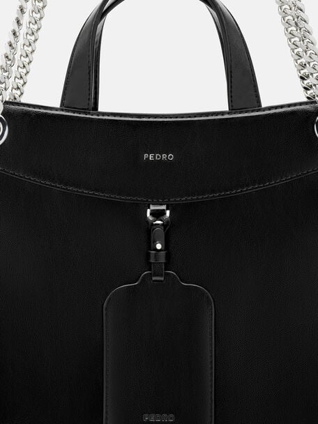 Cassier Tote Bag, Black Wrinkled