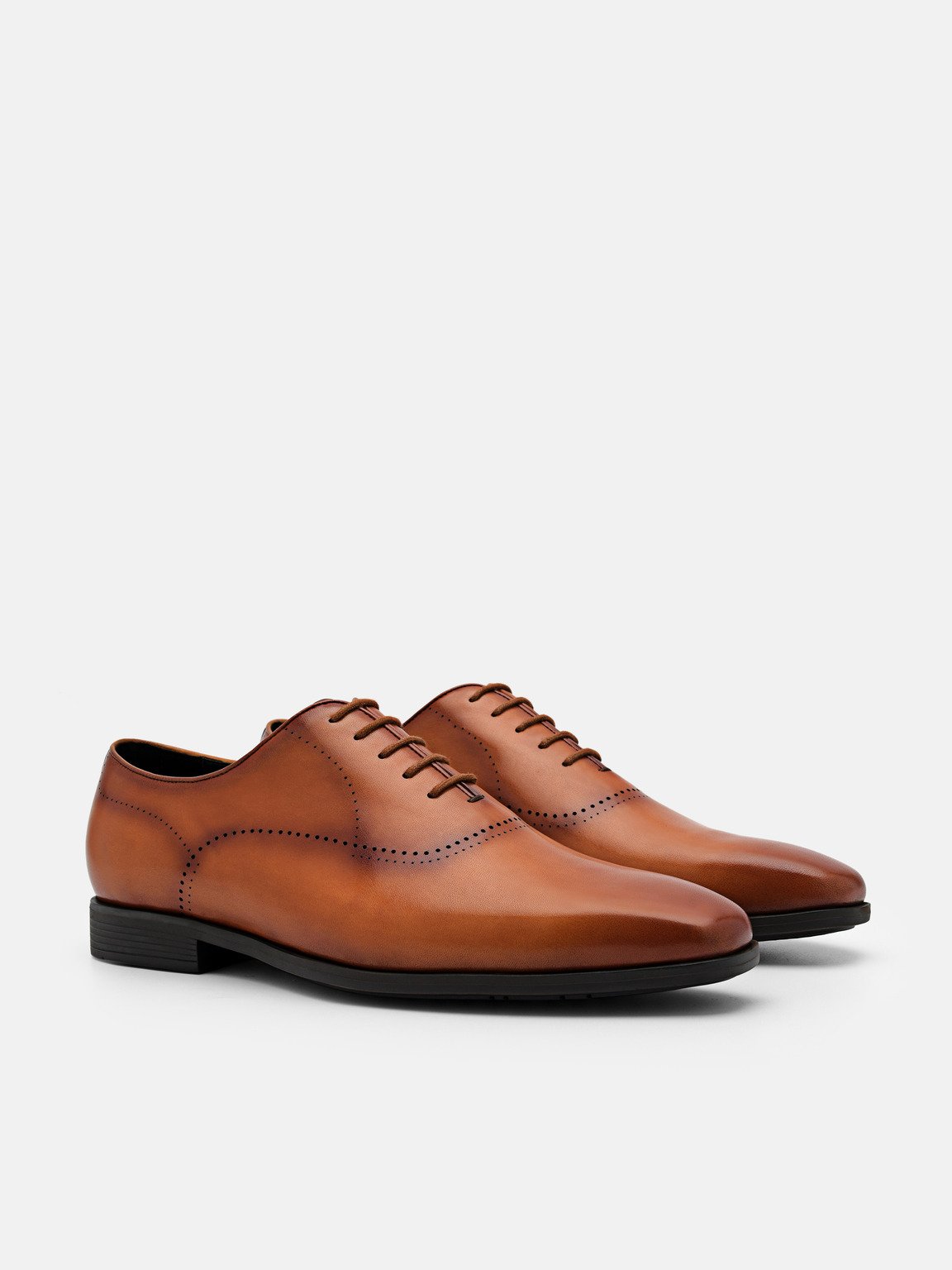 Altitude Lightweight Leather Oxford Shoes, Camel
