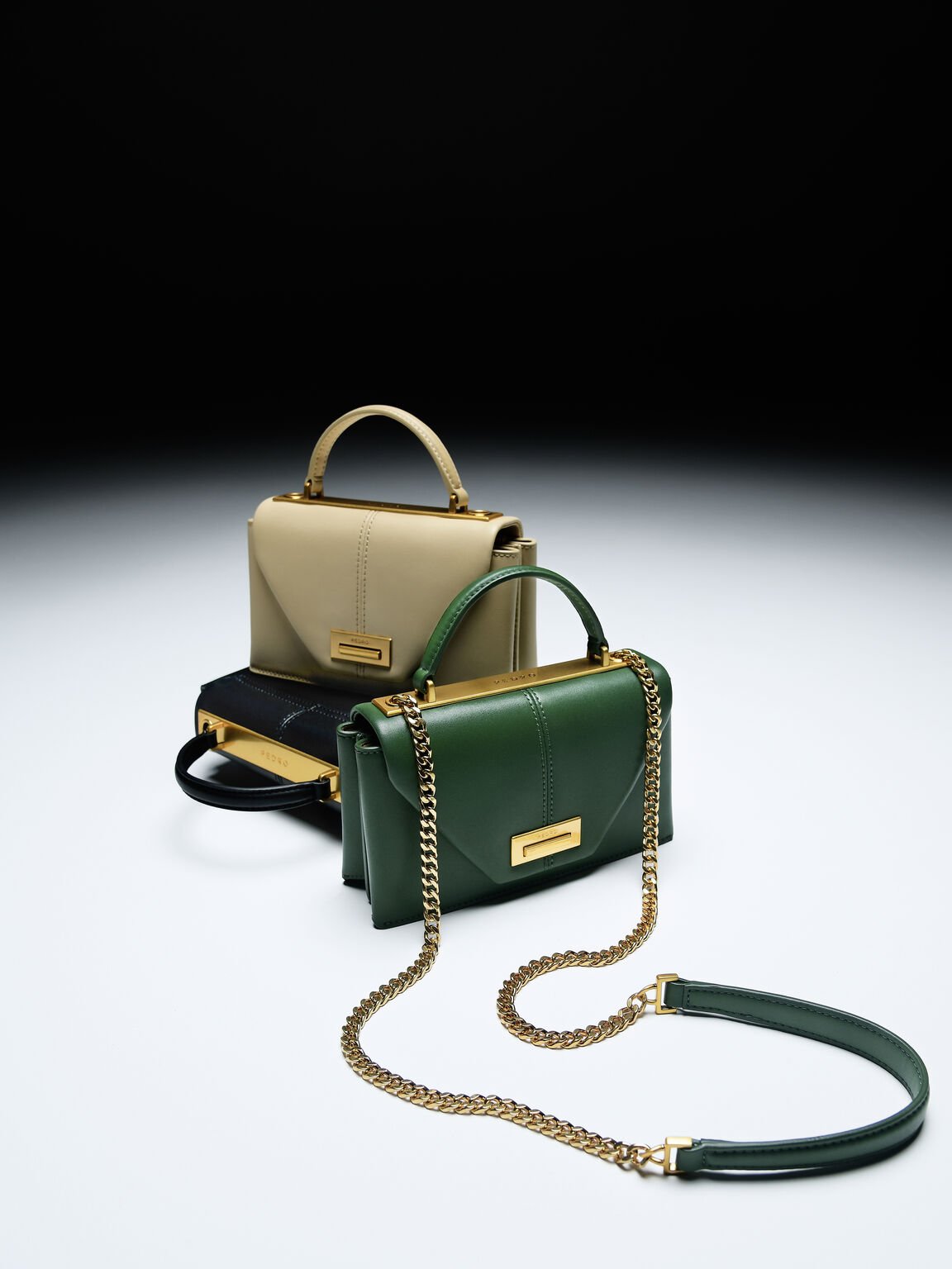 Mini Leather Top Handle Bag, Green, hi-res