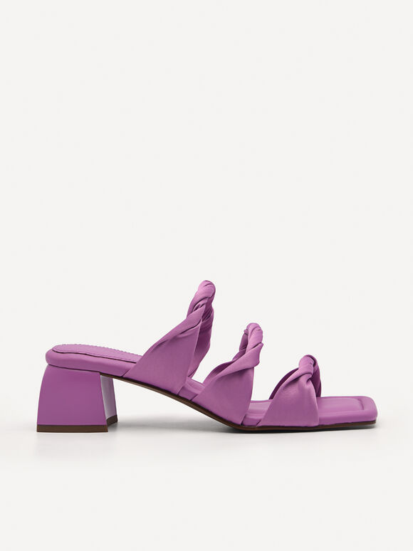 Arch Heeled Sandals, Purple