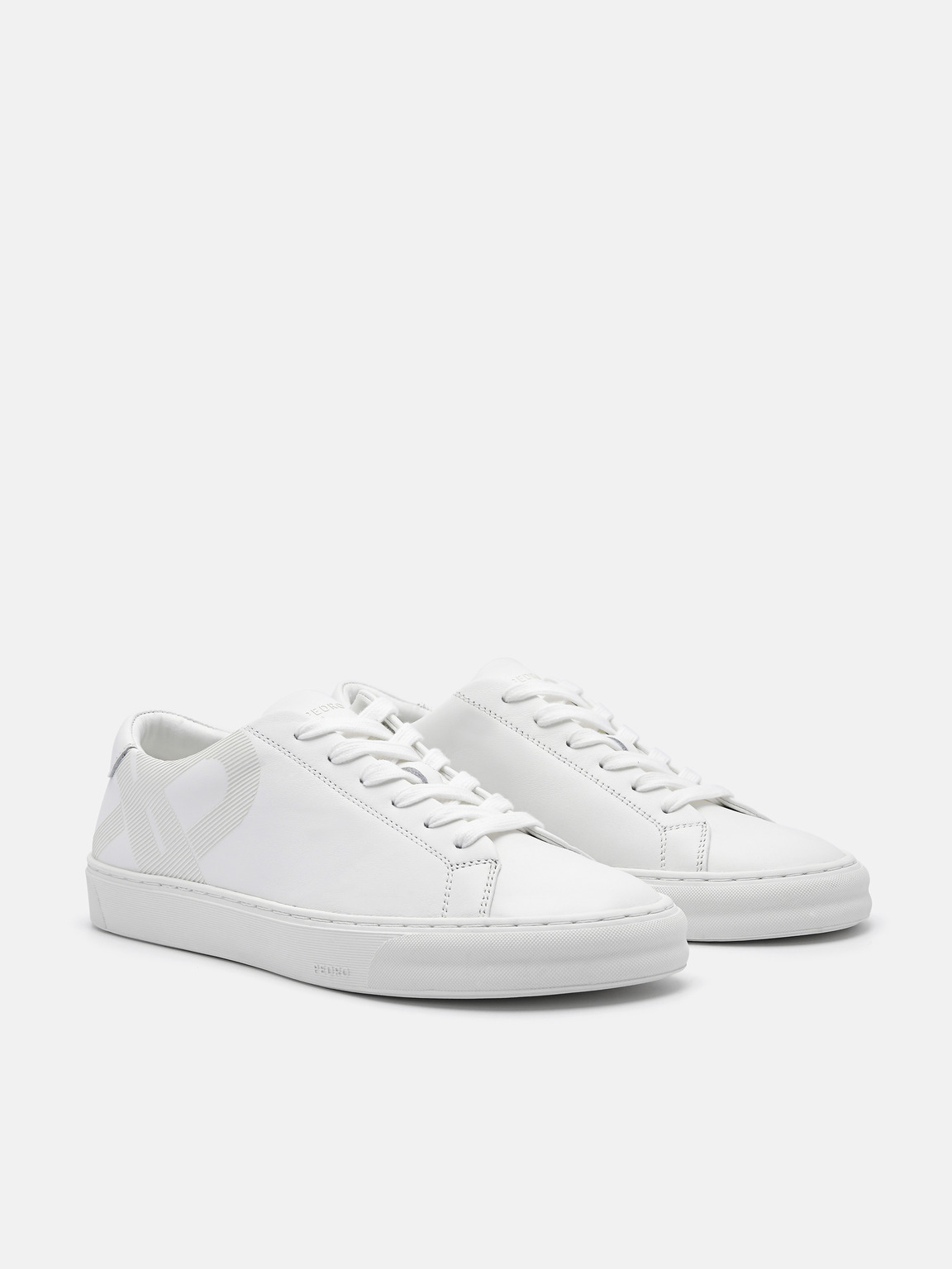 PEDRO Icon Leather Sneakers, White