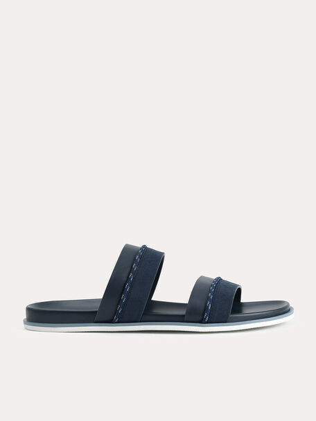 Double Strap Sandals, Navy