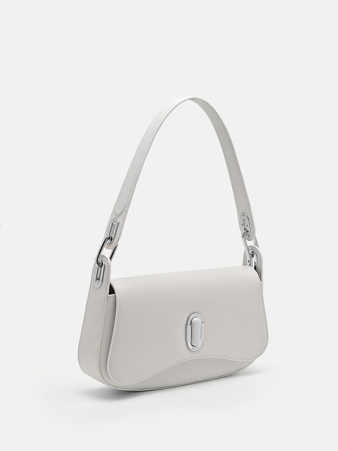 PEDRO Studio Rift Leather Shoulder Bag, White