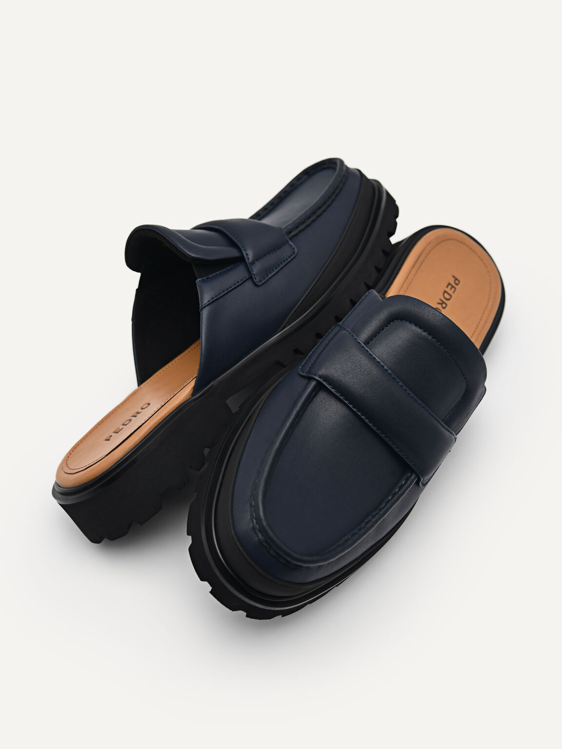 Slip-on Loafers with Chunky Outsole, Navy