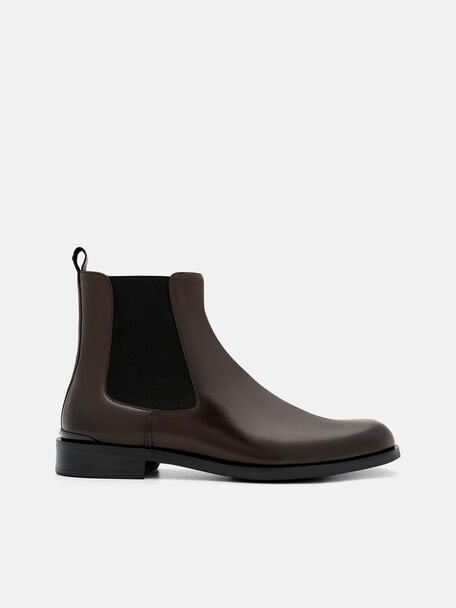 Chace Leather Chelsea Boots, Dark Brown