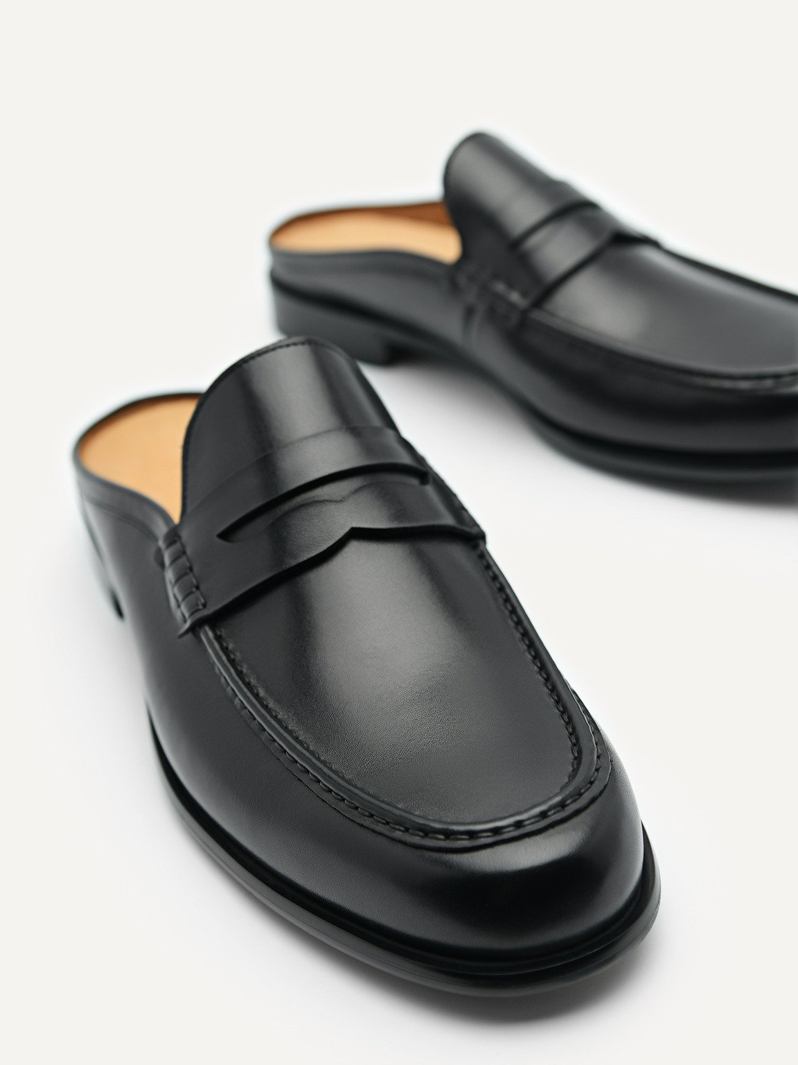Blake Leather Slip-On Loafers, Black