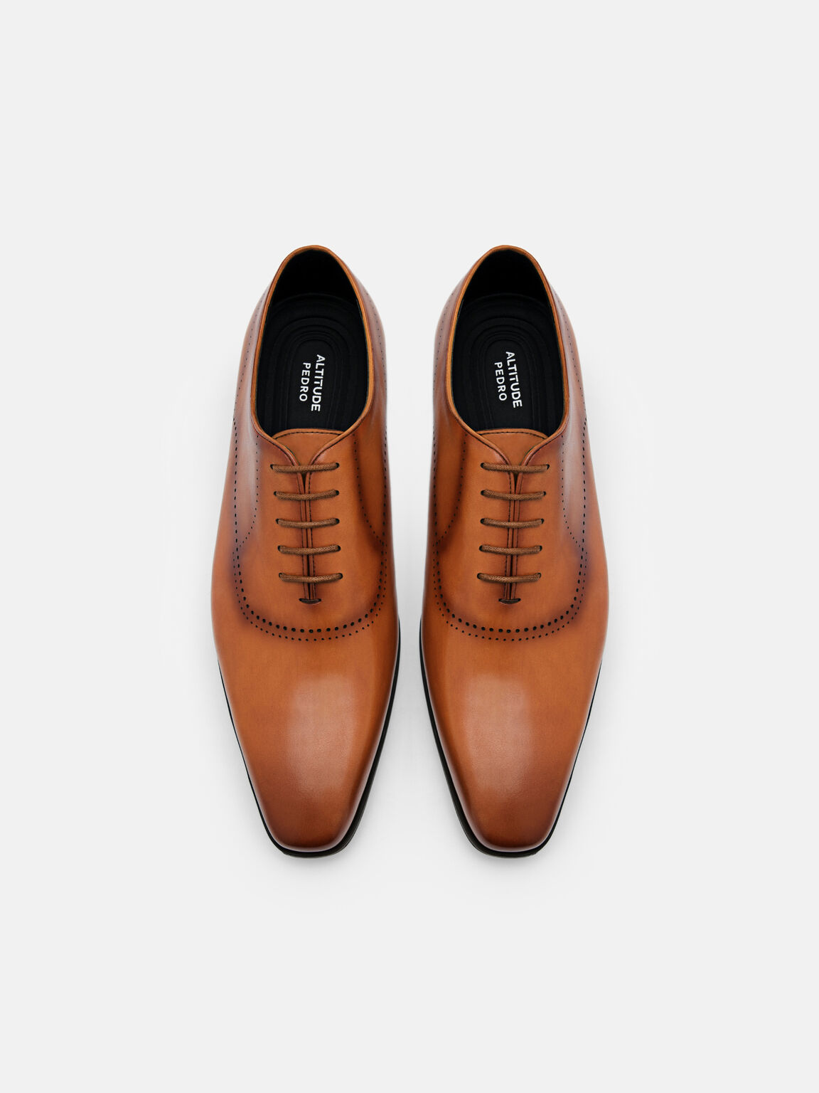 Altitude Lightweight Leather Oxford Shoes, Camel