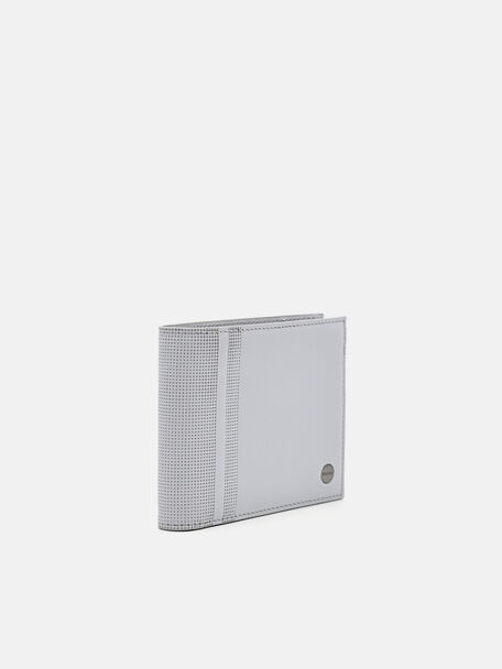 Oliver Leather Bi-Fold Wallet with Insert, Light Grey