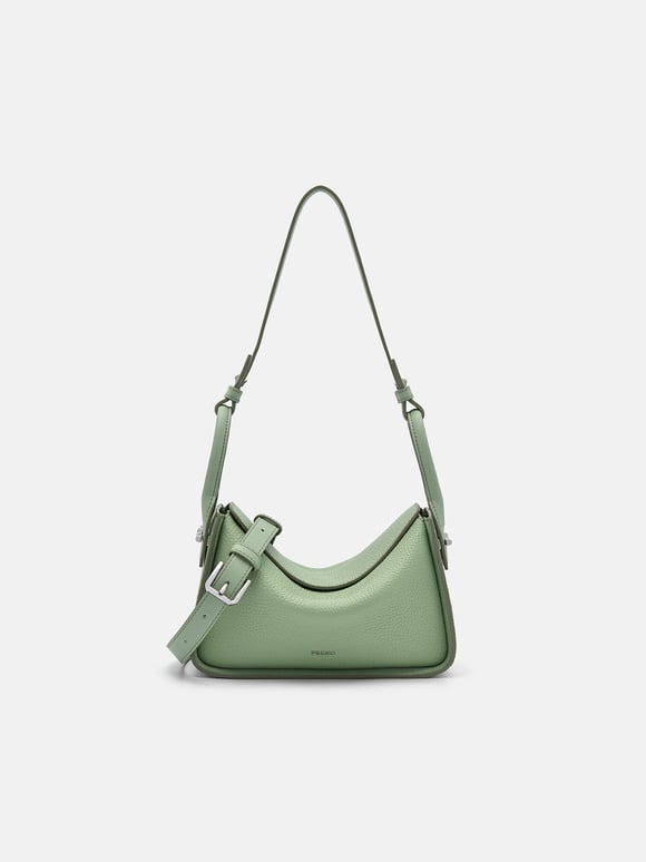 Demi Leather Shoulder Bag, Green