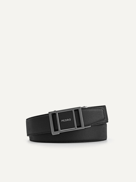 Automatic Leather Belt, Black