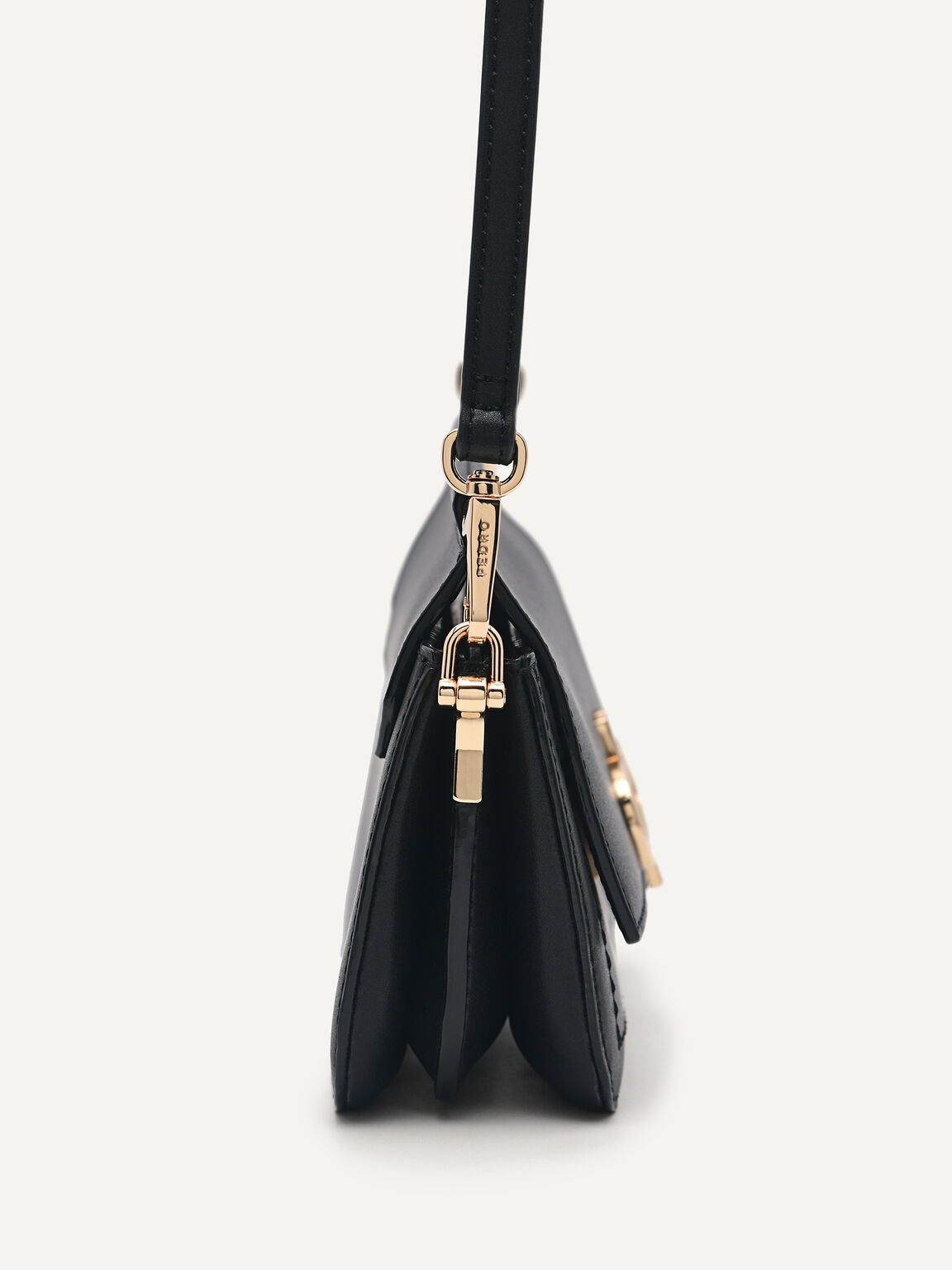 PEDRO Icon Mini Leather Shoulder Bag, Black