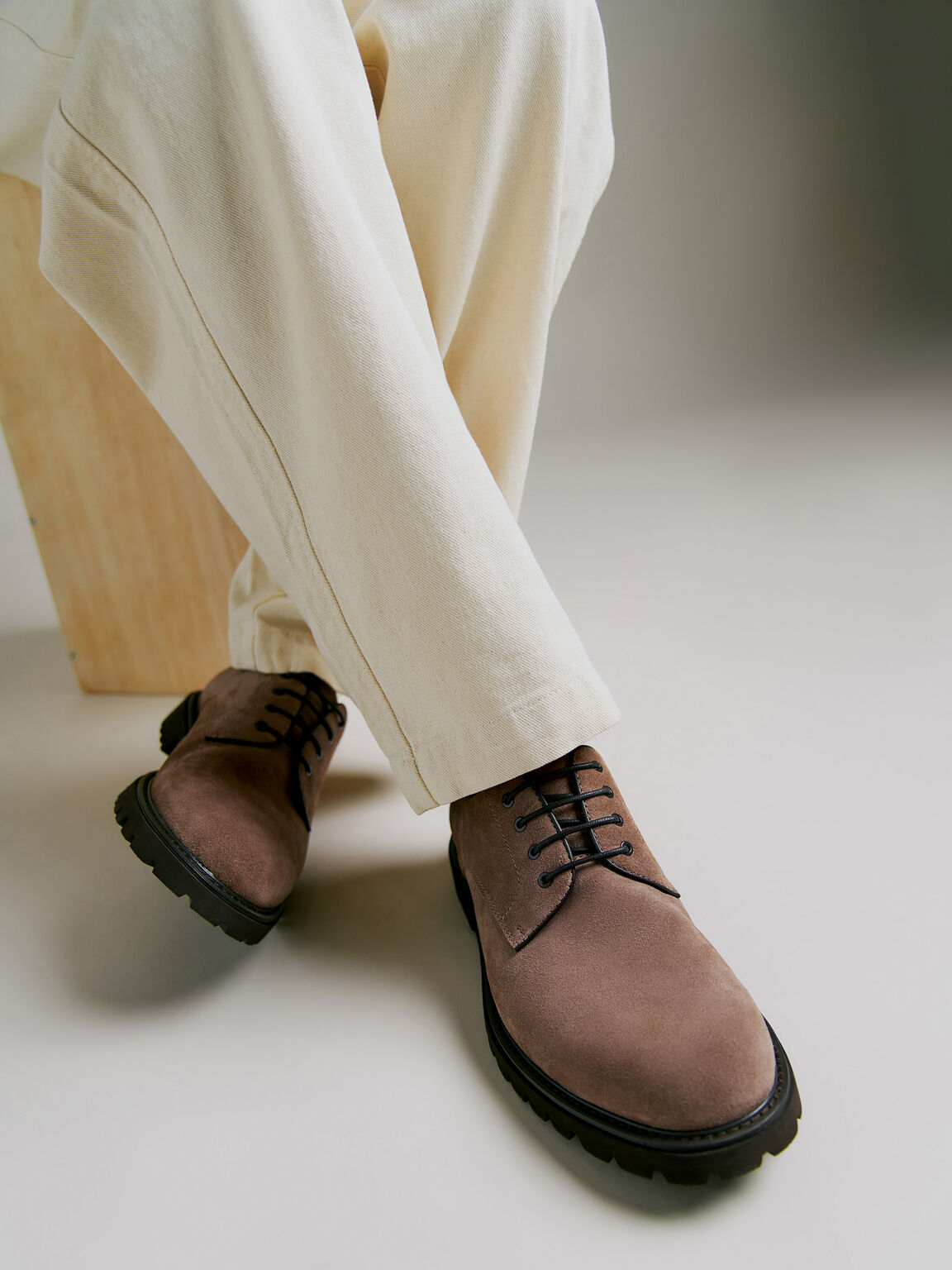 Pablo Derby Shoes, Taupe