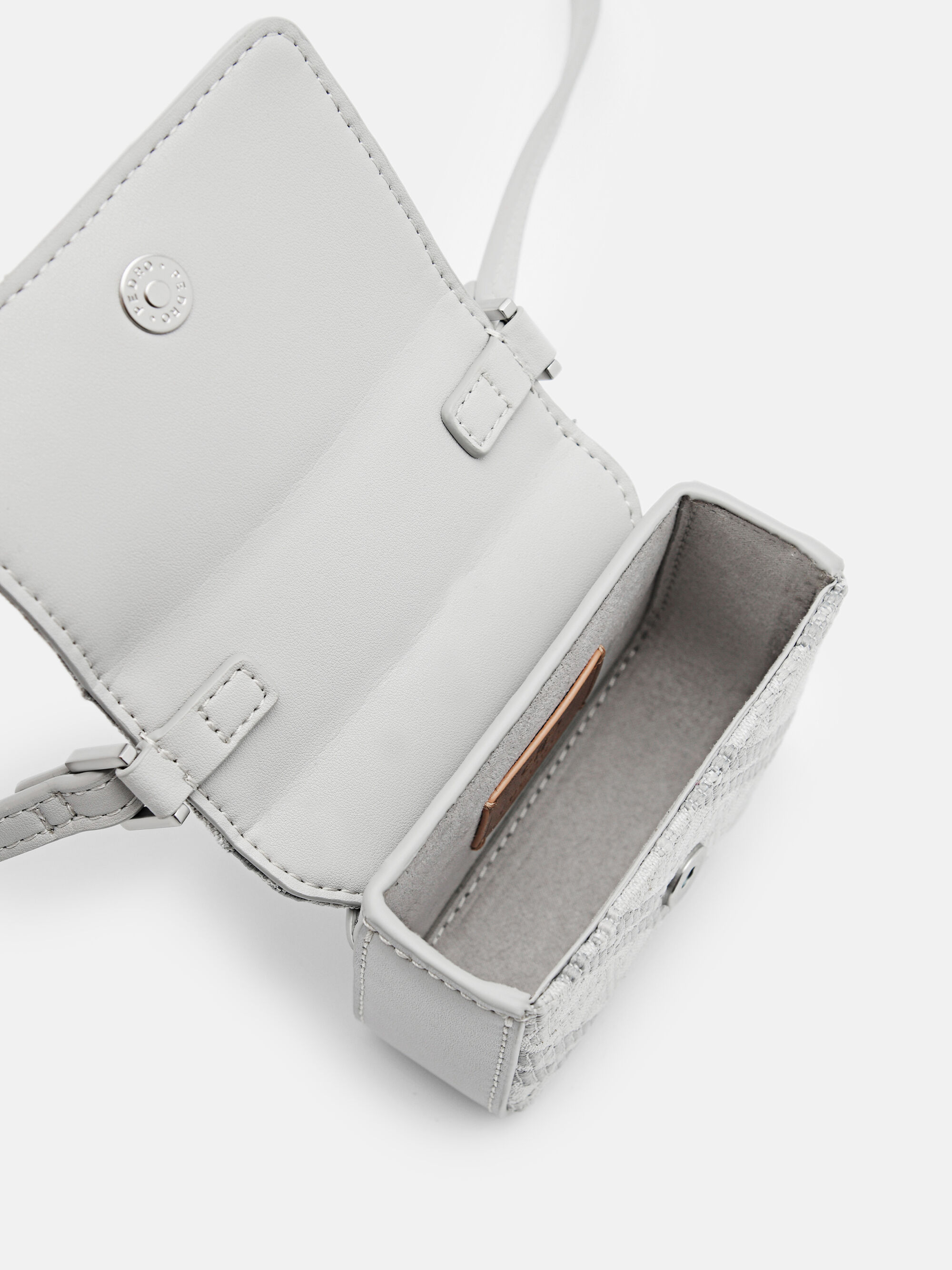 PEDRO Icon Leather Sling Pouch - Light Grey