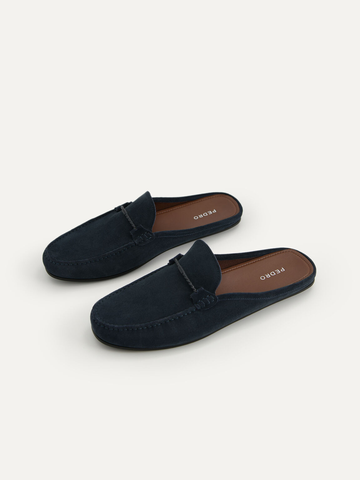 Suede Slip-On Loafers, Navy