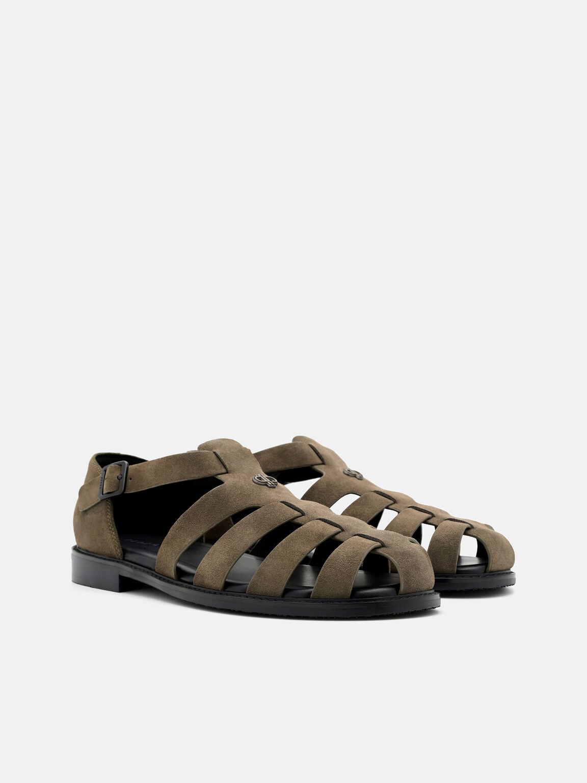 Brent Suede Sandals, Olive