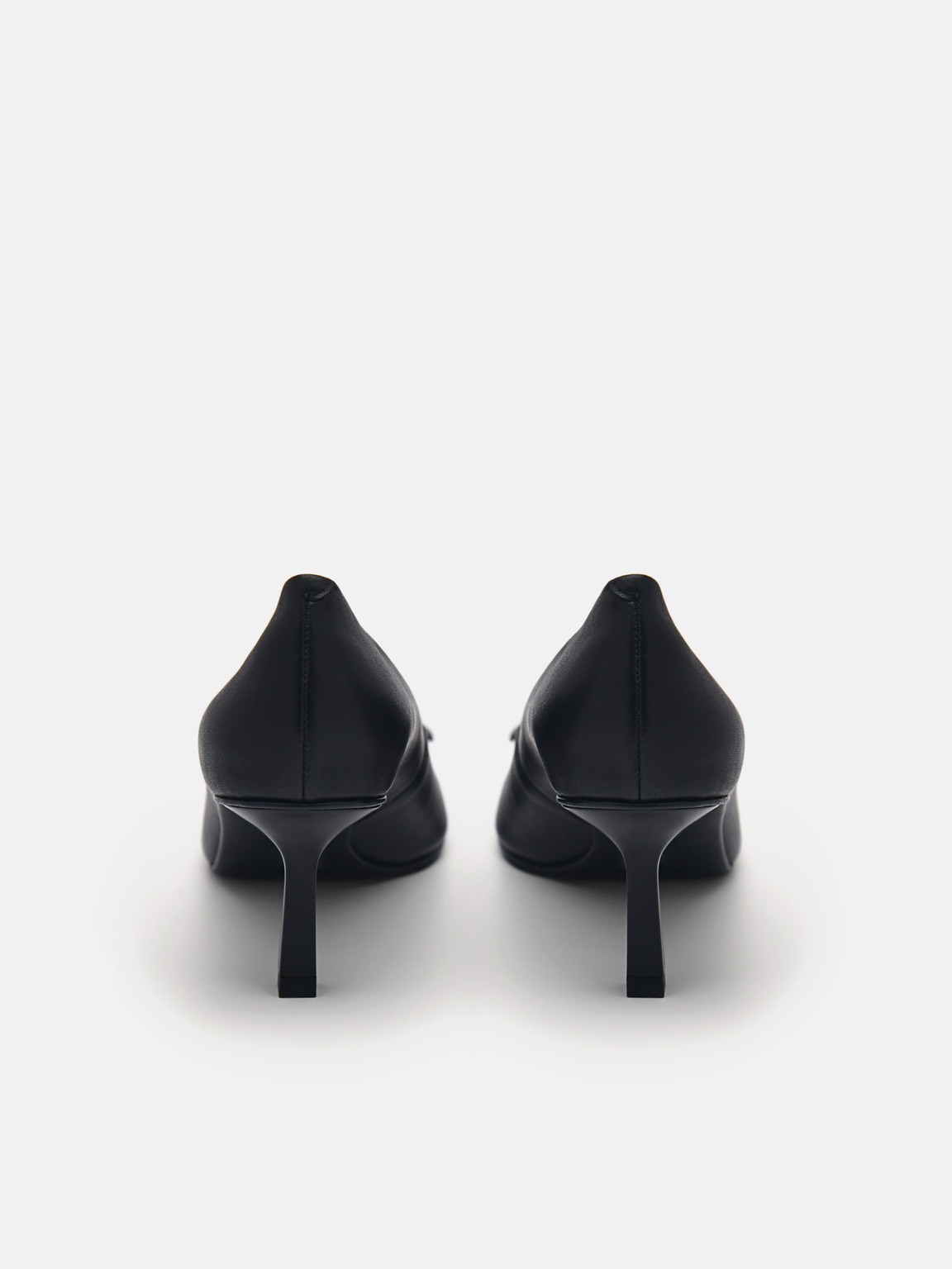 PEDRO工作室Kate皮革一腳蹬高跟鞋, 黑色