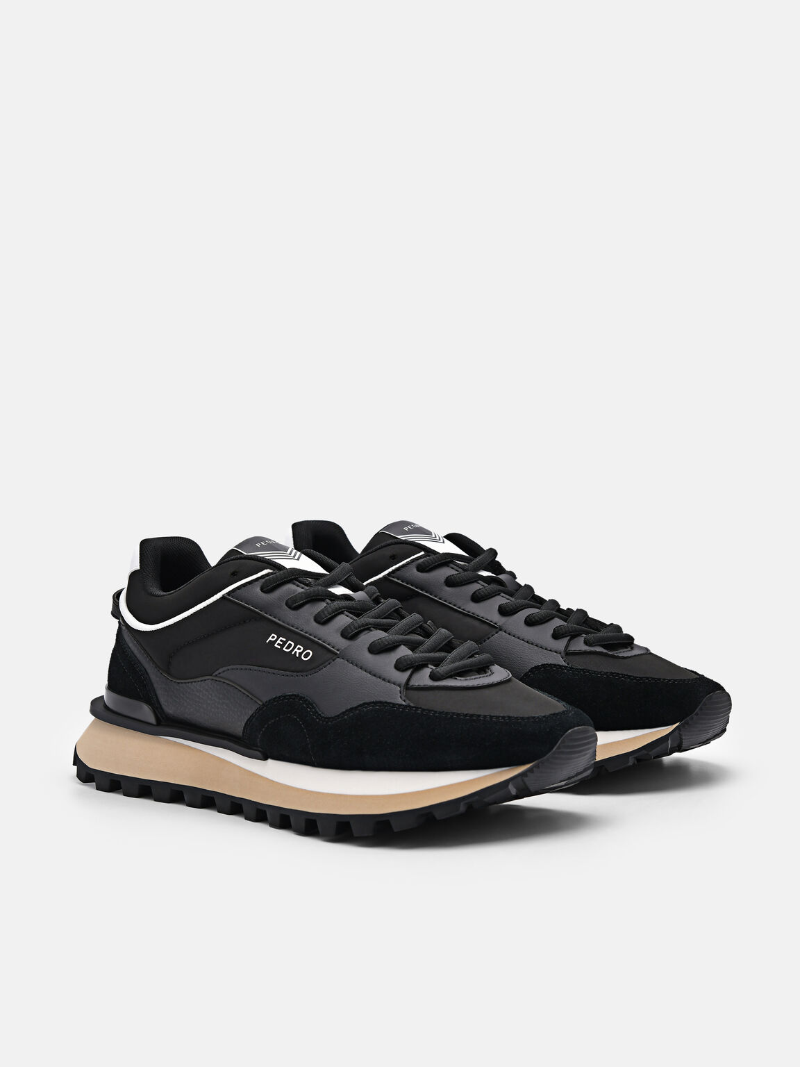 Black Stream Suede Sneakers - PEDRO SG