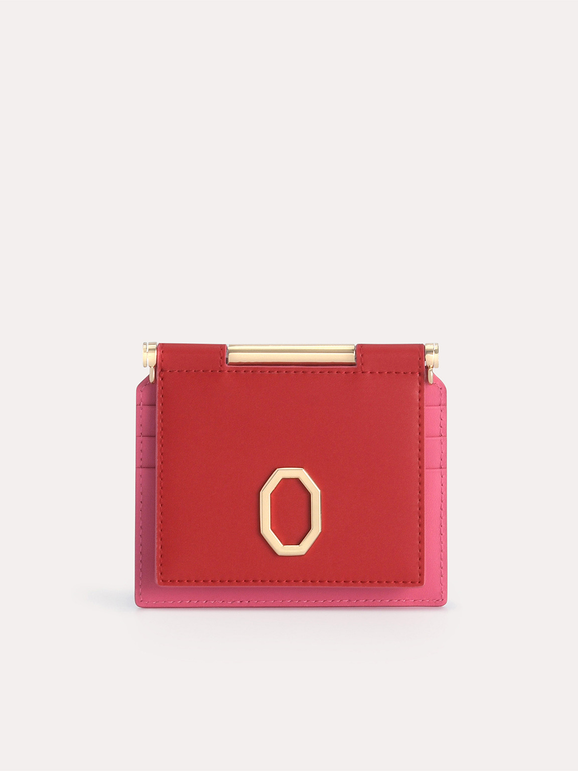 Leather Bi-Fold Cardholder, Red