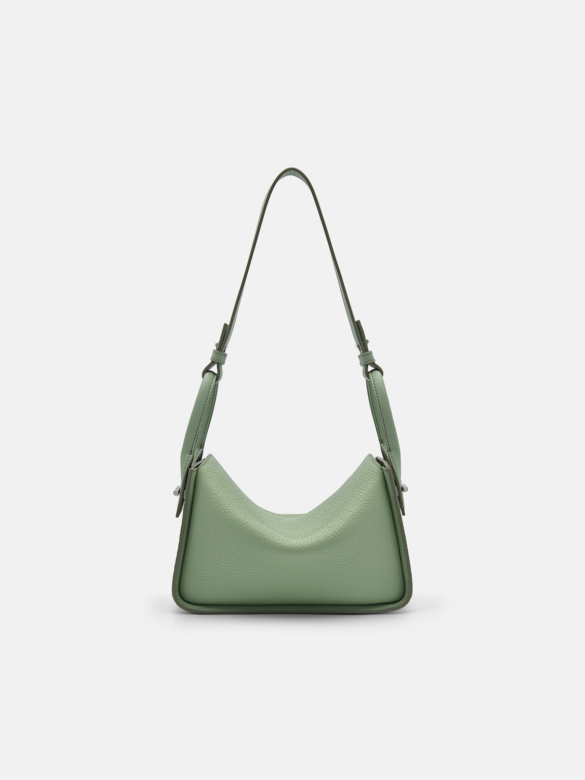Demi Leather Shoulder Bag, Green
