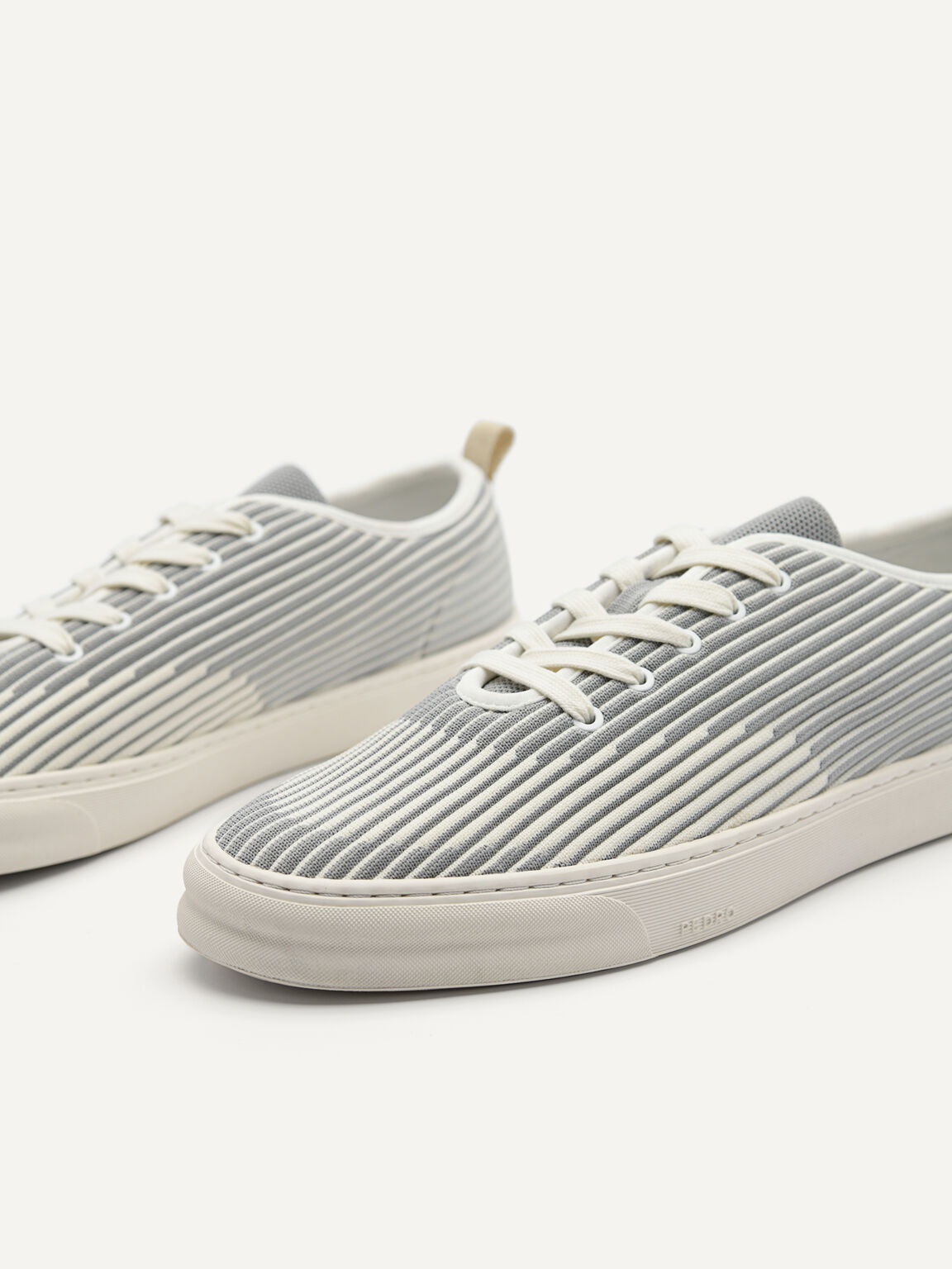 rePEDRO Pleated Court Sneakers, Light Grey