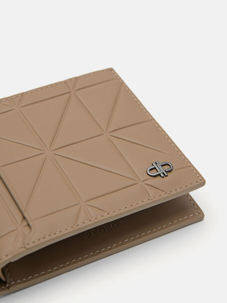 PEDRO Icon Leather Bi-Fold Wallet in Pixel, Taupe