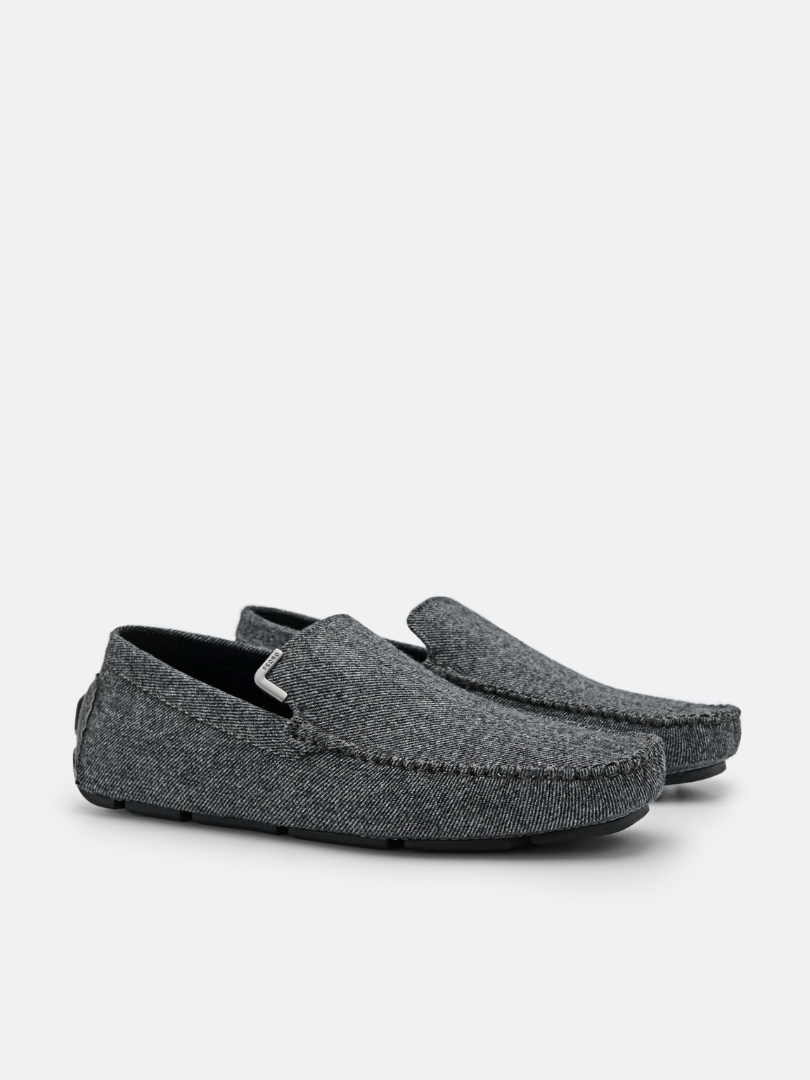 Fabric Driving Shoes, Grey