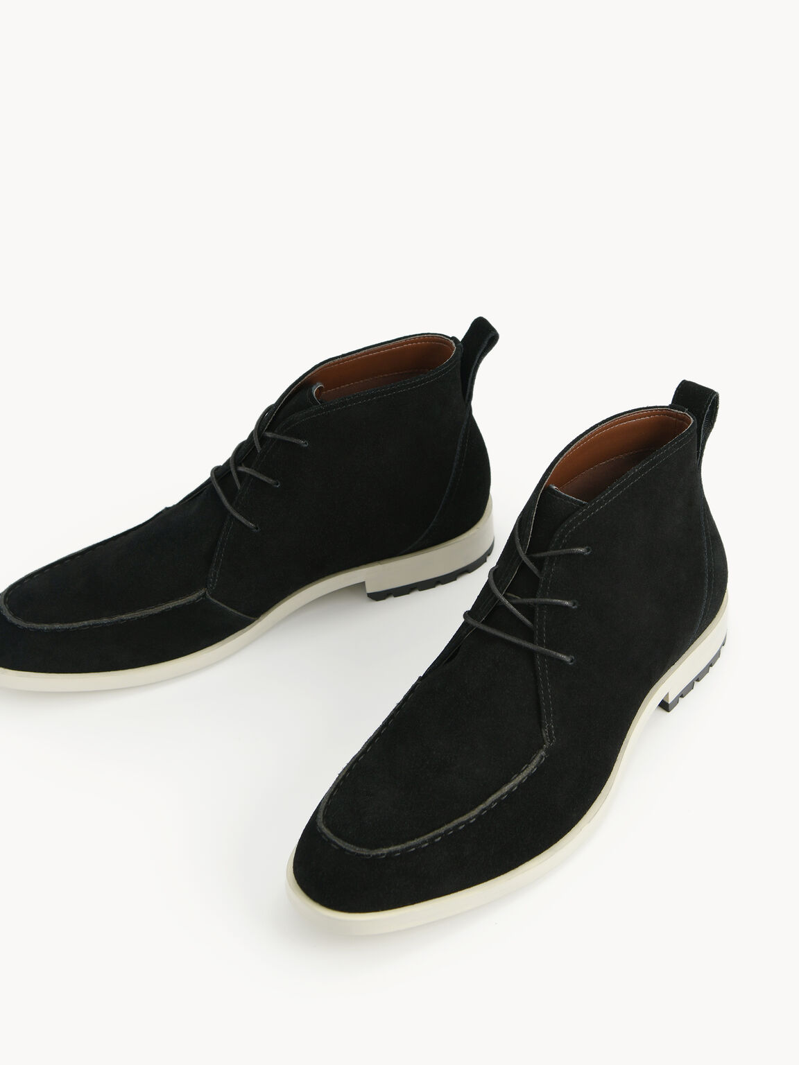 Suede Leather Boots, Black