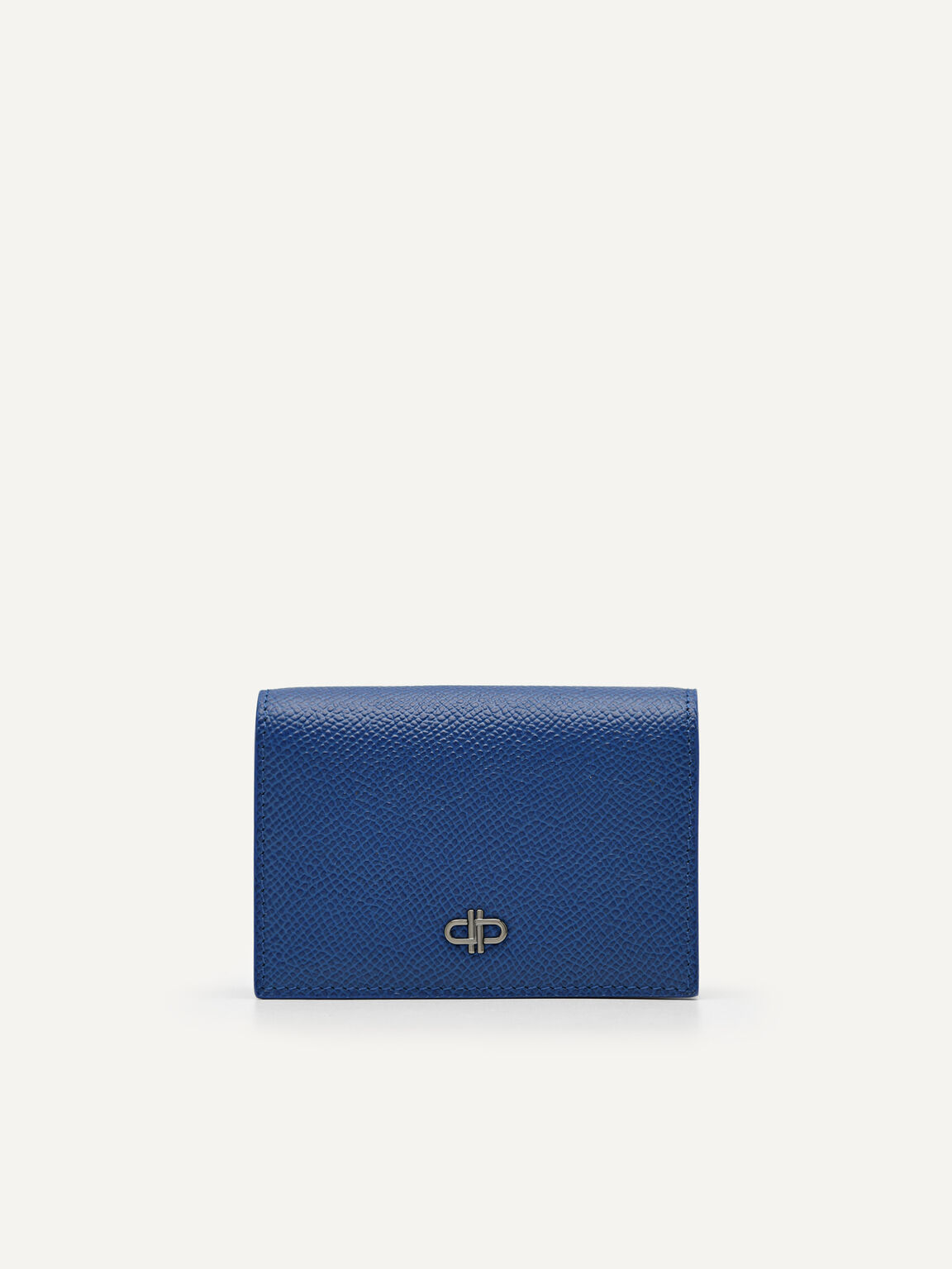 PEDRO Icon Embossed Leather Card Holder, Navy