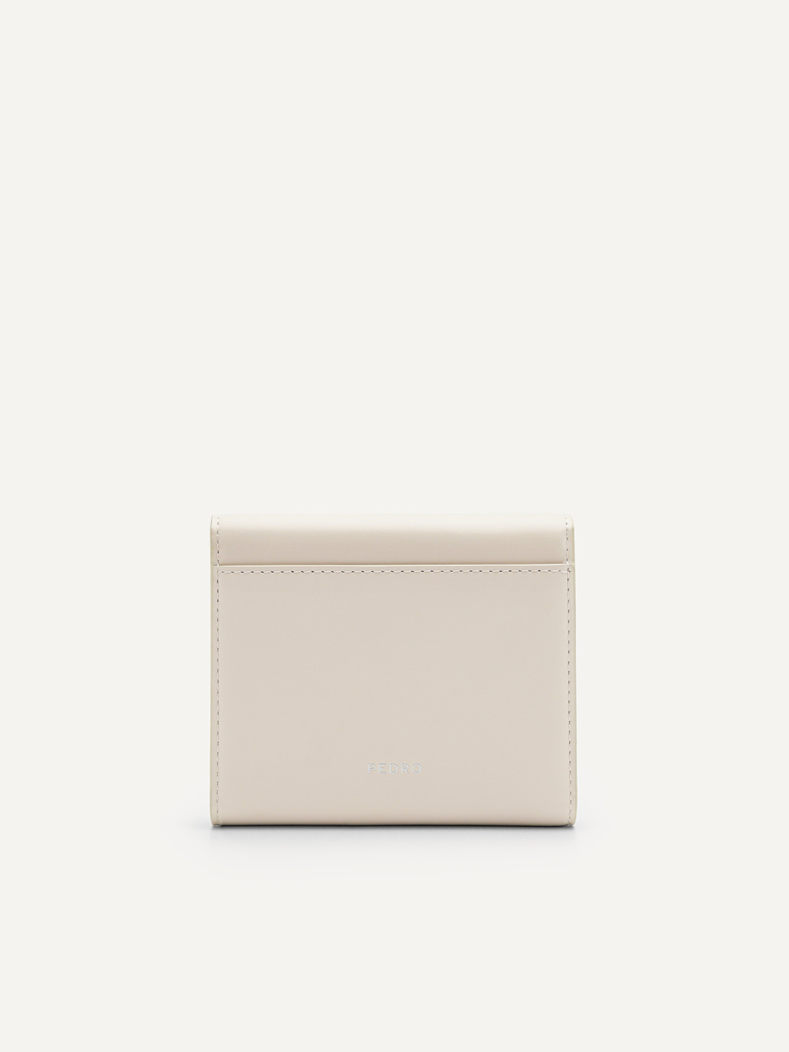 PEDRO Studio Leather Tri-Fold Wallet, Cream
