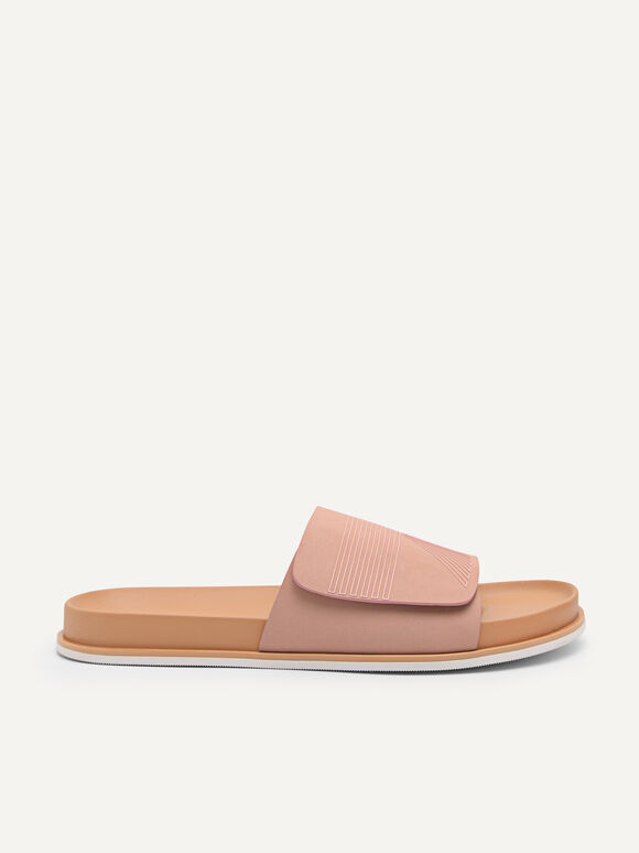 Slide Sandals, Nude