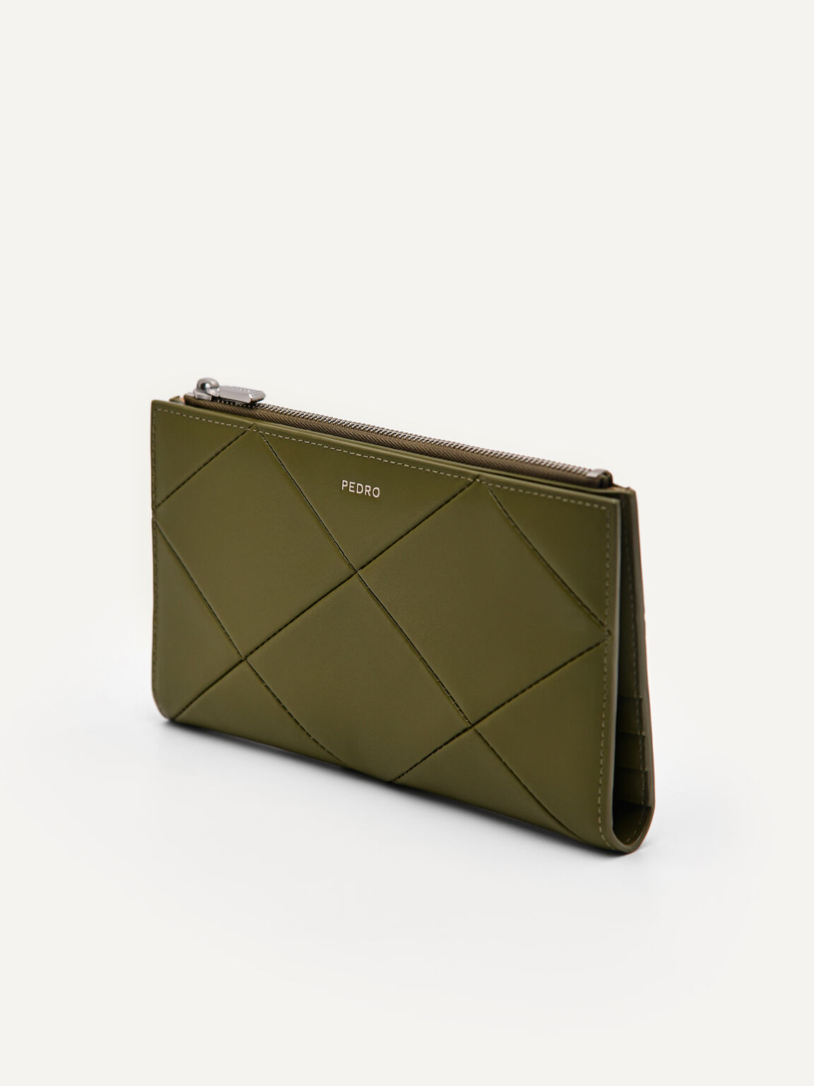 PEDRO Studio Leather Wallet, Military Green