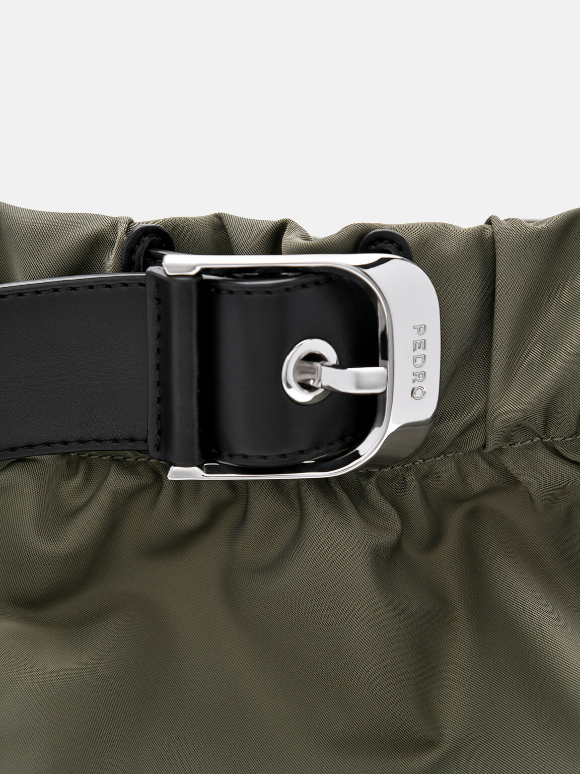 Helix Nylon Shoulder Bag, Olive