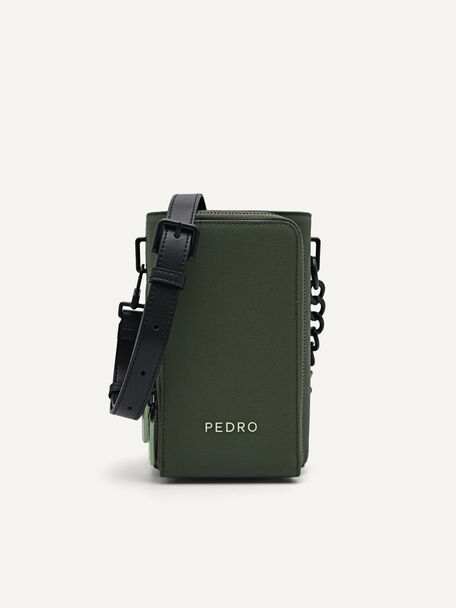 Mini Canvas Crossbody Bag, Military Green