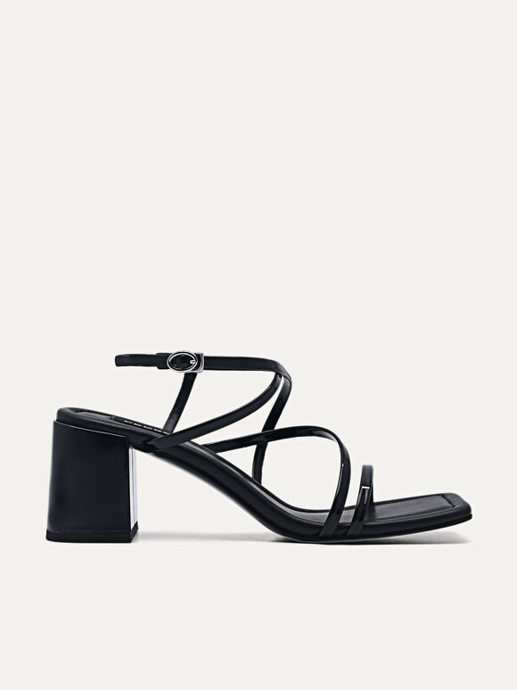 Jean Slingback Heel Sandals, Black