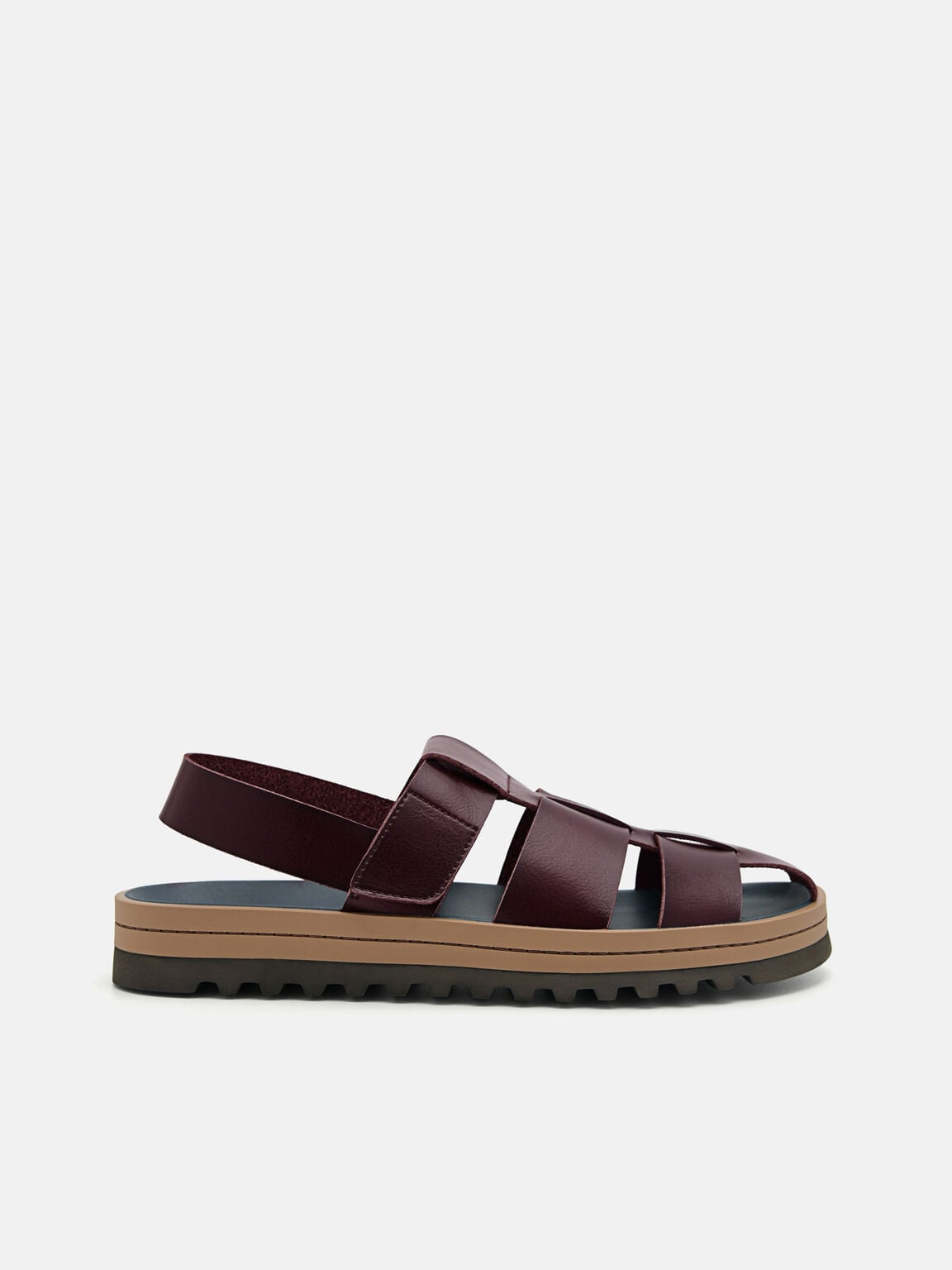 George Caged Sandals, Dark Brown