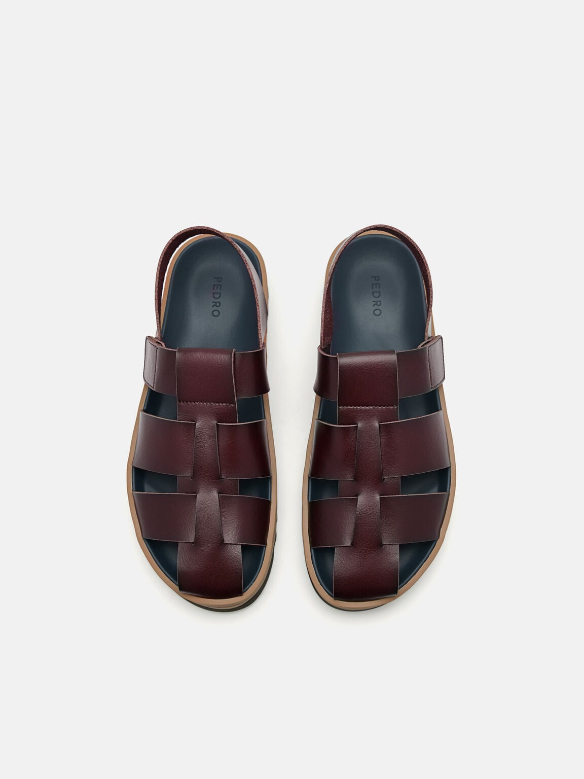 George Caged Sandals, Dark Brown