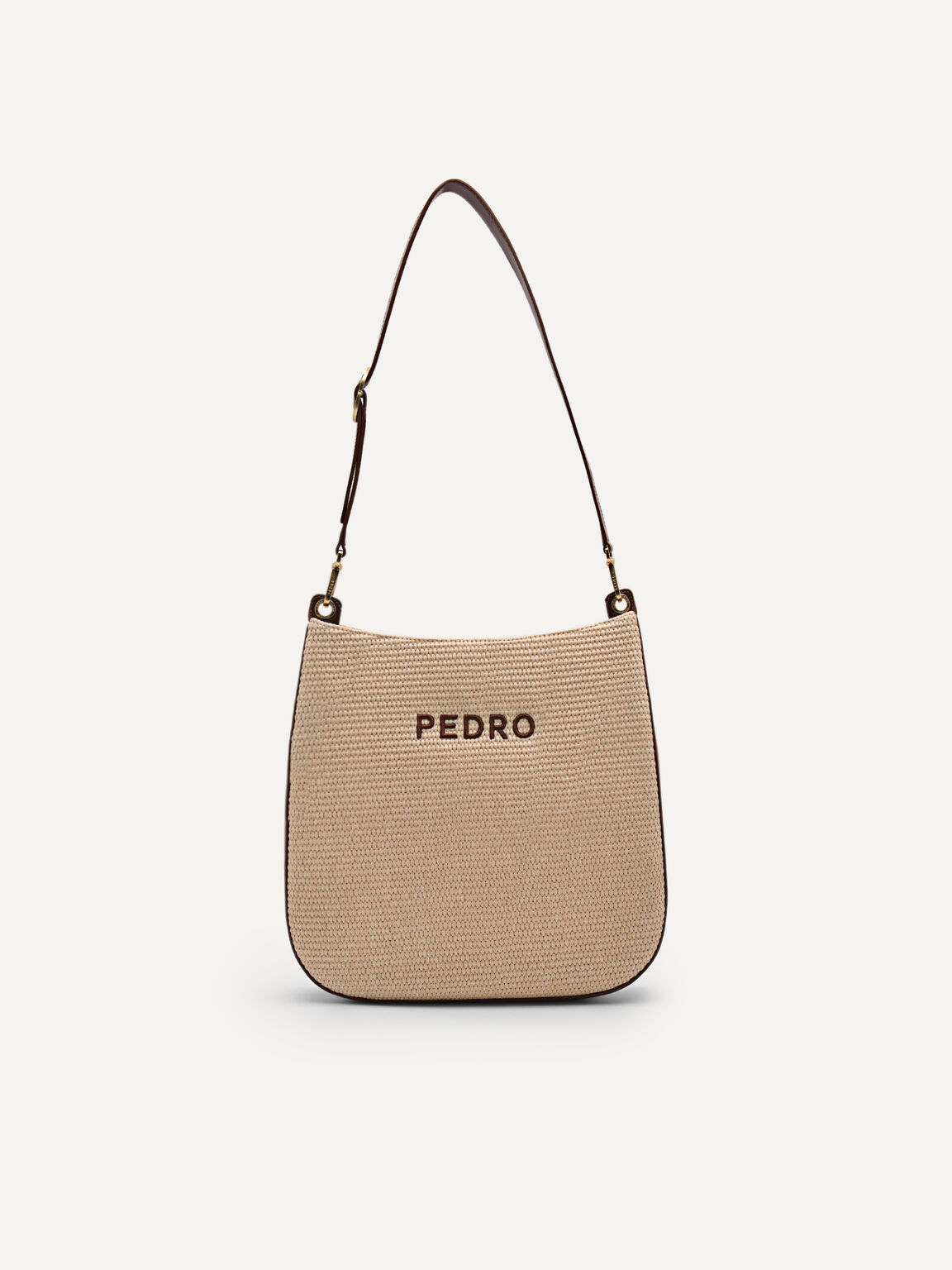 Brown Curved Hobo Bag - PEDRO TH