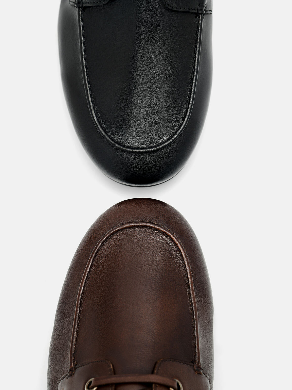 Leather Boat Shoes, Brown