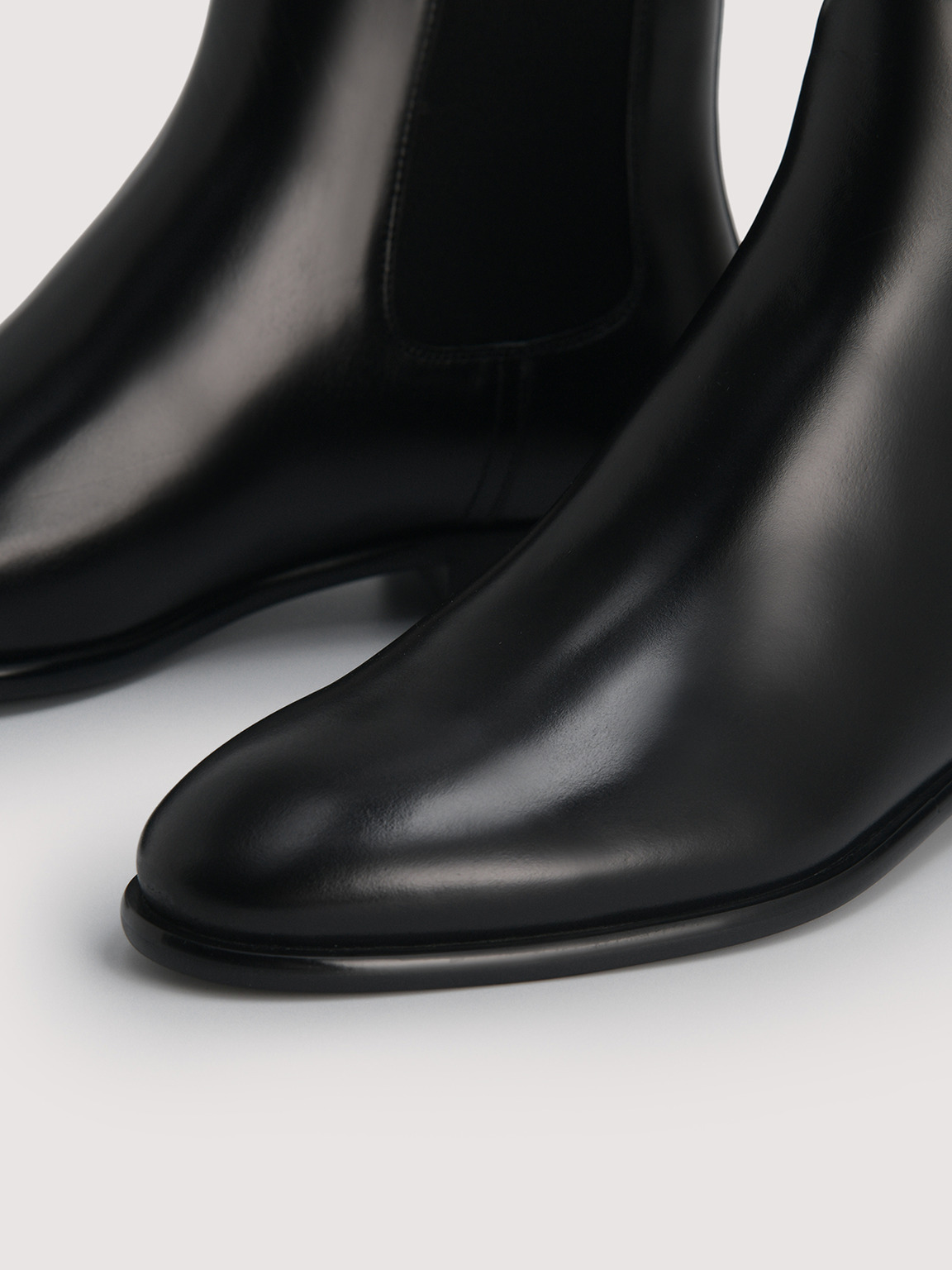 Meg Leather Chelsea Boots, Black