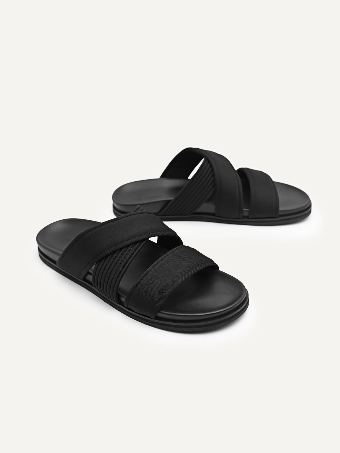 rePEDRO Pleated Sandals, Black