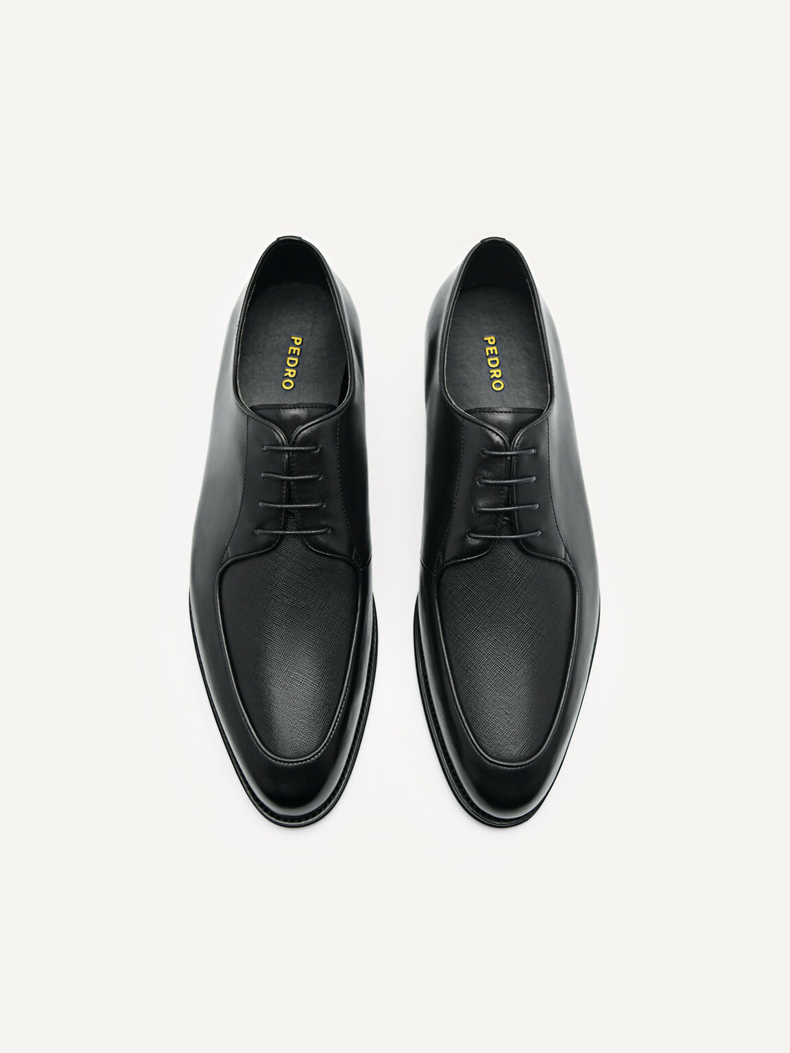 Leather Derby Shoes, Black