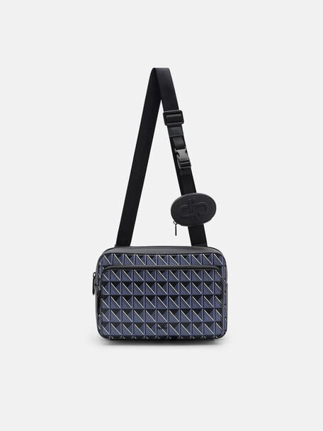 Axxis Flynn Canvas Crossbody Bag, Blue Canvas